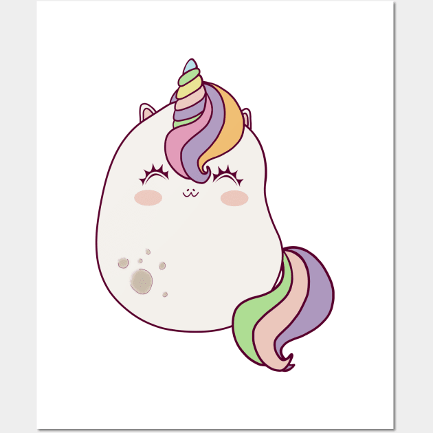 Cute Kawaii *Potato* Unicorn - Sherbet Wall Art by pbDazzler23